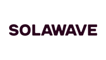 Solawave logo in sleek design, representing a beauty brand featured in high-quality social media visuals and engagement campaigns.